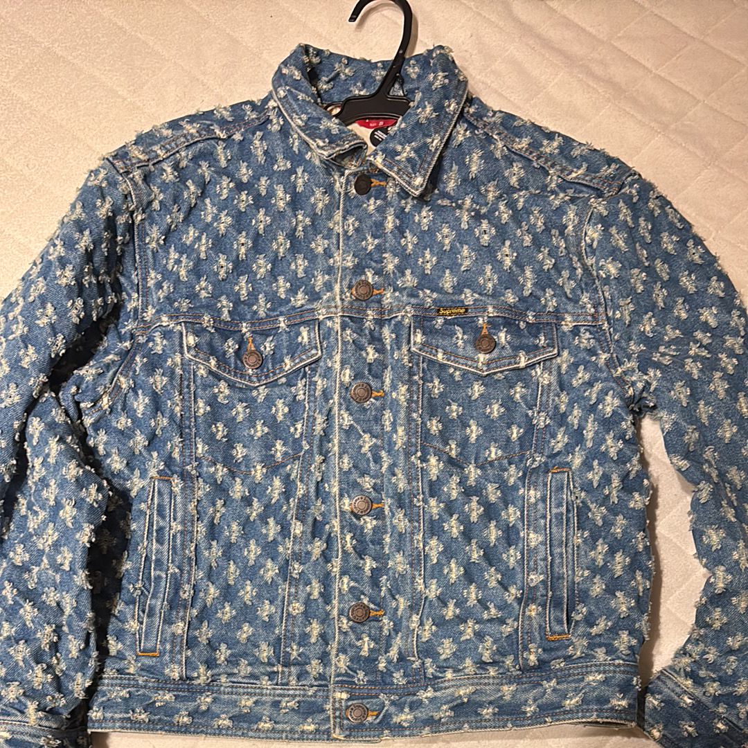 Supreme Hole Punch Denim Trucker Jacket "Blue"