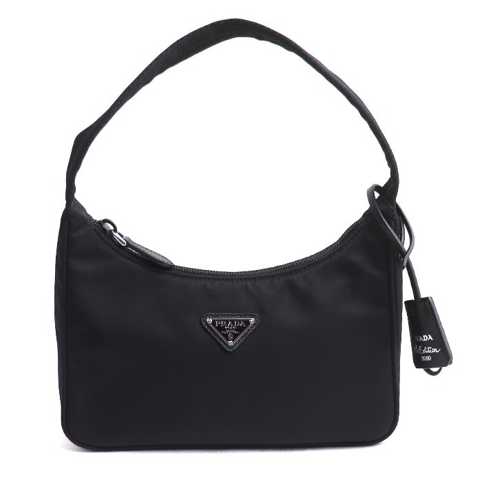 PRADA プラダ テスート ハンドバッグ ブラック 1NE515_RDH0_F0002 IC レディース【中古】【美品】