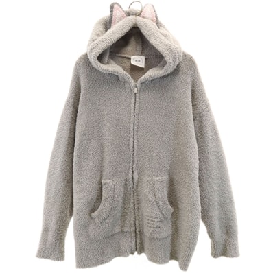 gelato pique ジェラートピケ あつまれ どうぶつの森 コラボ 長袖 キャラクター ジップパーカー F グレー