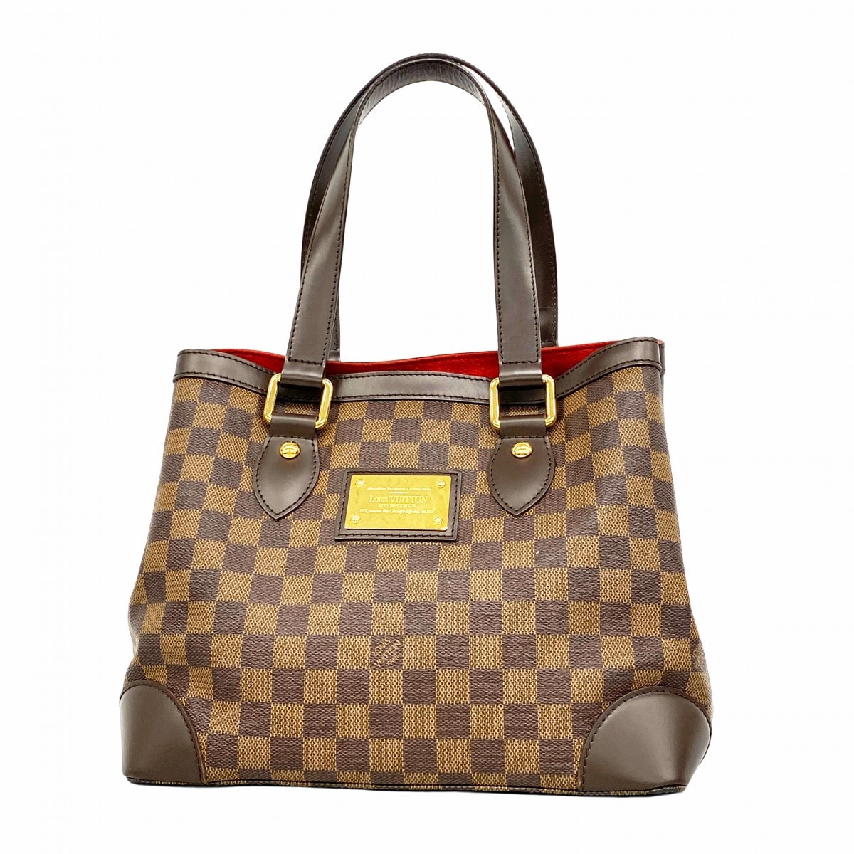 【6dd5272】ルイヴィトン トートバッグ ダミエ ハムステッドPM N51205 エベヌ【中古】レディース