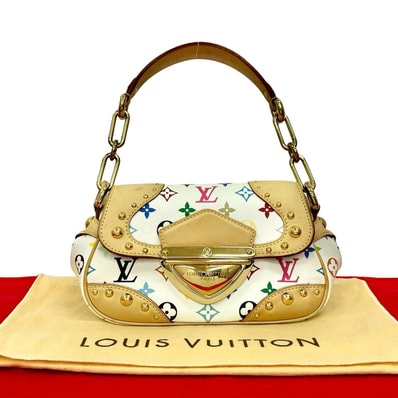 LOUIS VUITTON ルイヴィトン マリリン モノグラム マルチカラー レザー PVC ショルダーバッグ ホワイト
34570