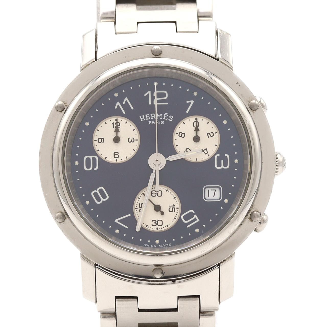 【ノーメンテナンス還元価格】エルメス クリッパークロノグラフ CL1.910 SS クォーツ