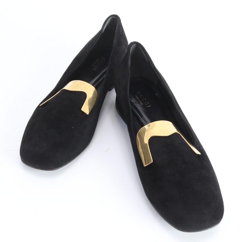 ■美品 グッチ 37 1/2 24.5cm 相当パンプス レザー