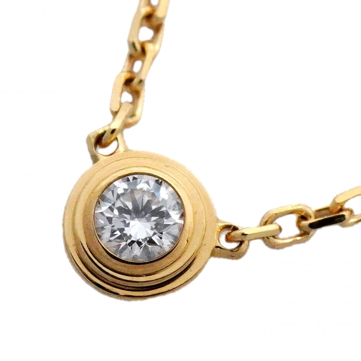 【6jdb0408-21】カルティエ ネックレス ダムール XS 1PD K18YG イエローゴールド ダイヤモンド【中古】レディース