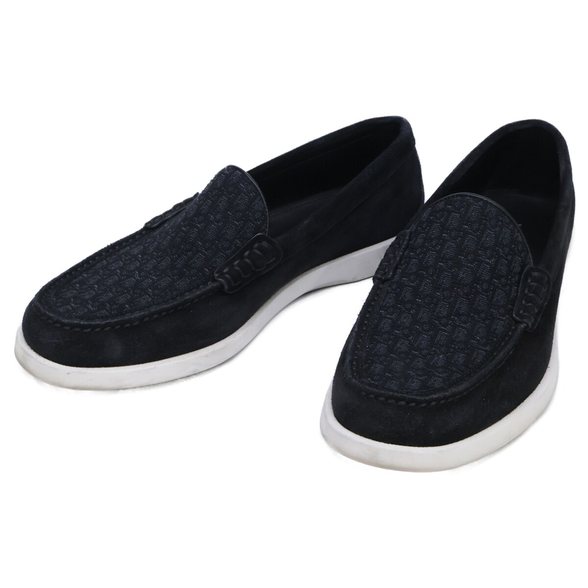 ディオール 【美品】Dior Granville スエード/ディオール オブリーク ジャカード ローファー 41
