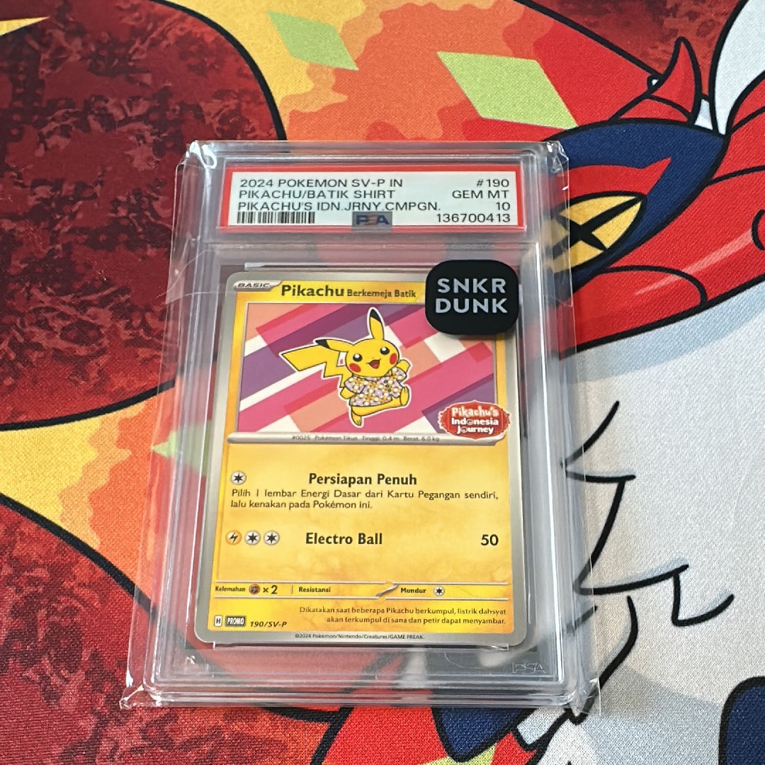PSA10】バティックシャツを着たピカチュウ (フラワーピカチュウ柄) P