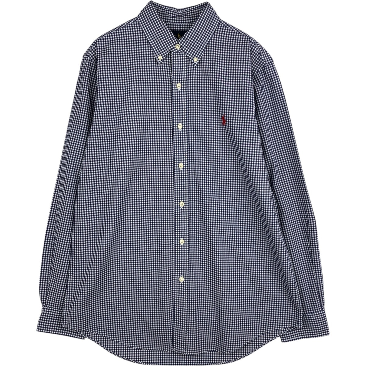 古着 ラルフローレン Ralph Lauren ギンガムチェック 長袖 ボタンダウンチェックシャツ メンズM相当/eaa629012