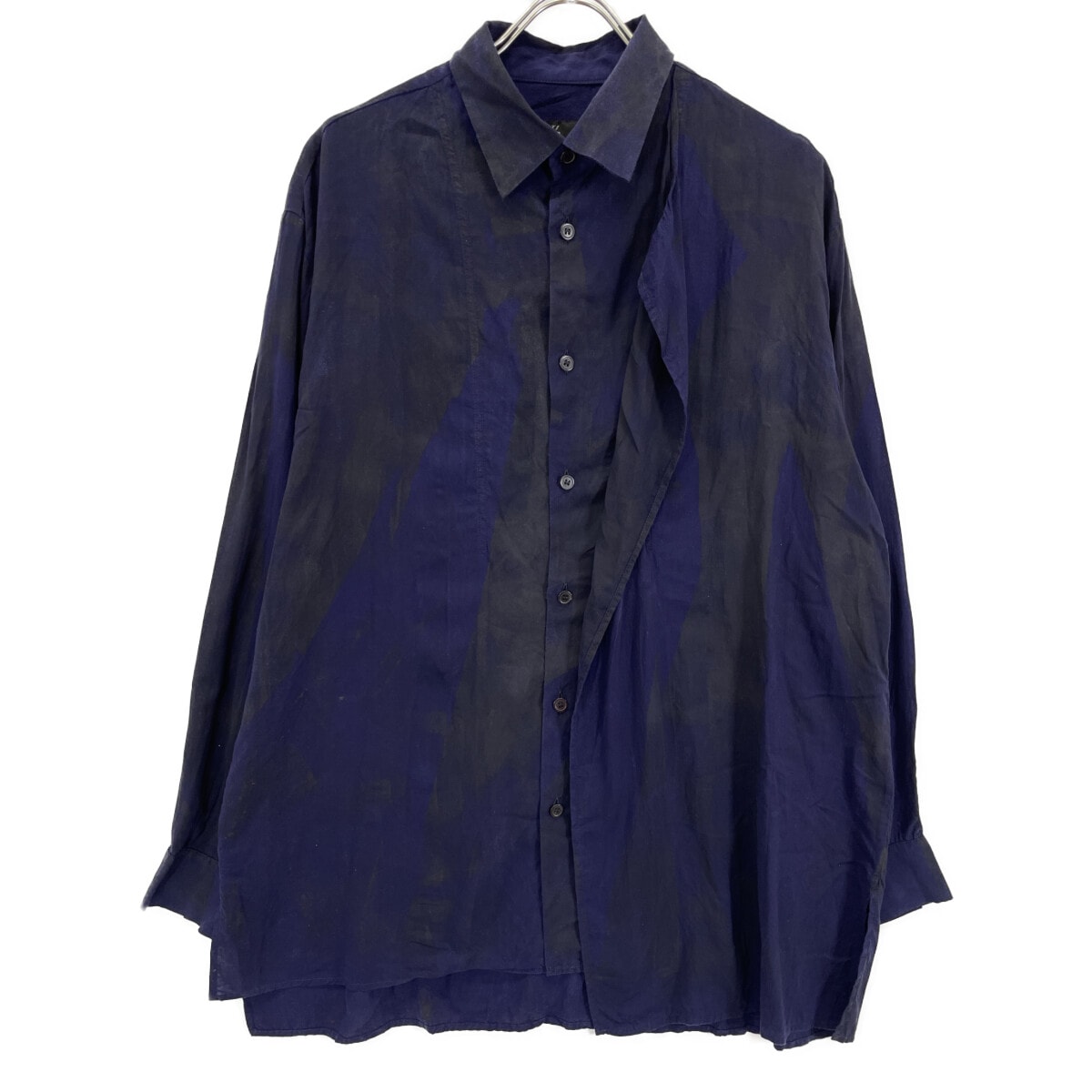 ワイズ 22SS YG-B15-204 パープル レイヤードデザイン オーバーサイズシャツ 2