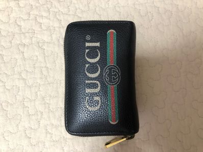 GUCCI Vintage Logo Print Card Case "Pink"