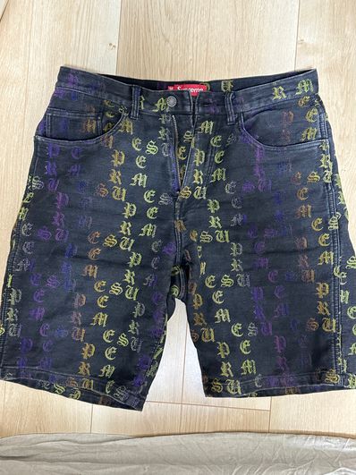 Supreme Gradient Jacquard Denim Short "Black"