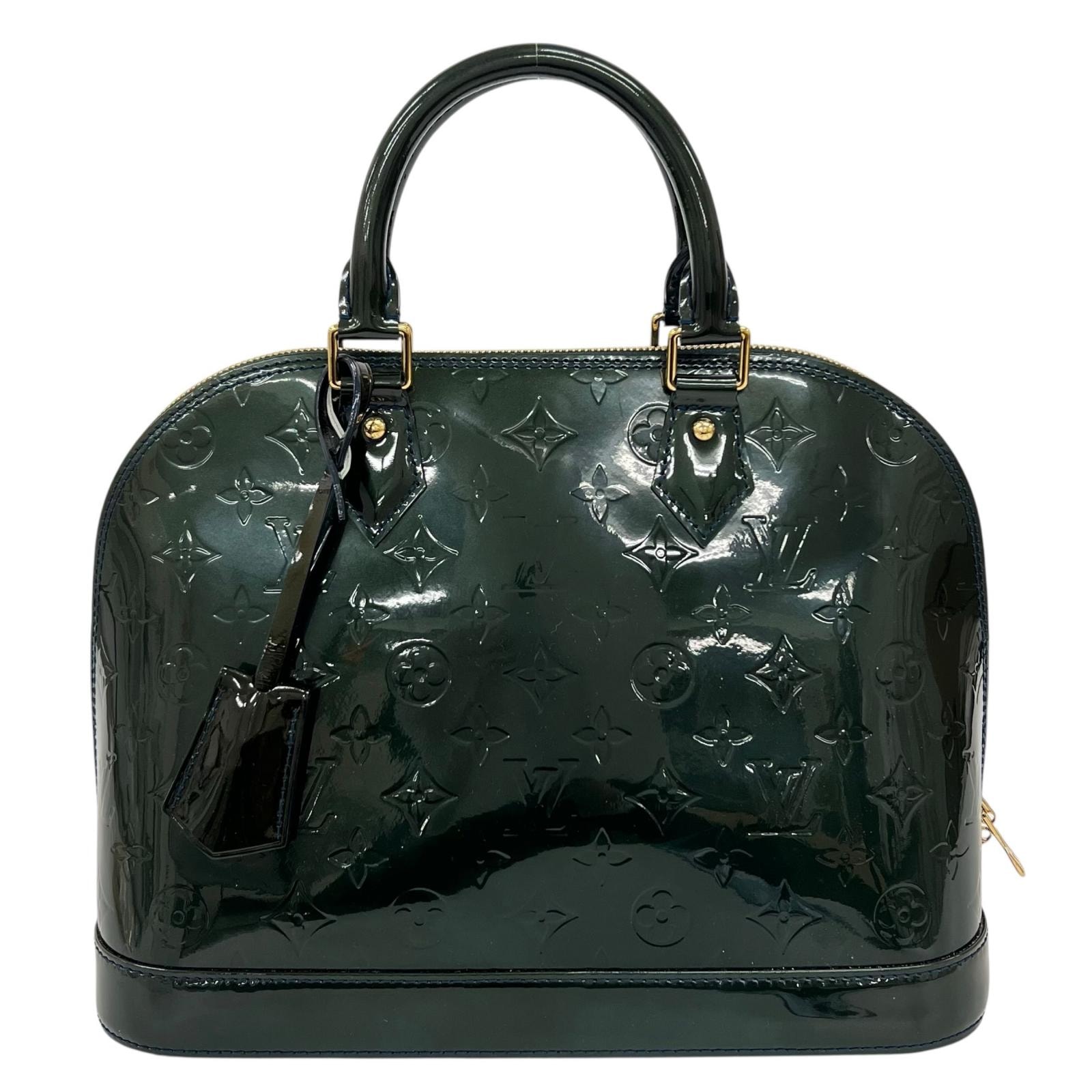 美品 LOUIS VUITTON ルイ・ヴィトン アルマ M91612 ハンドバッグ ヴェルニ グリーン レディース ブルーニュイ【中古】