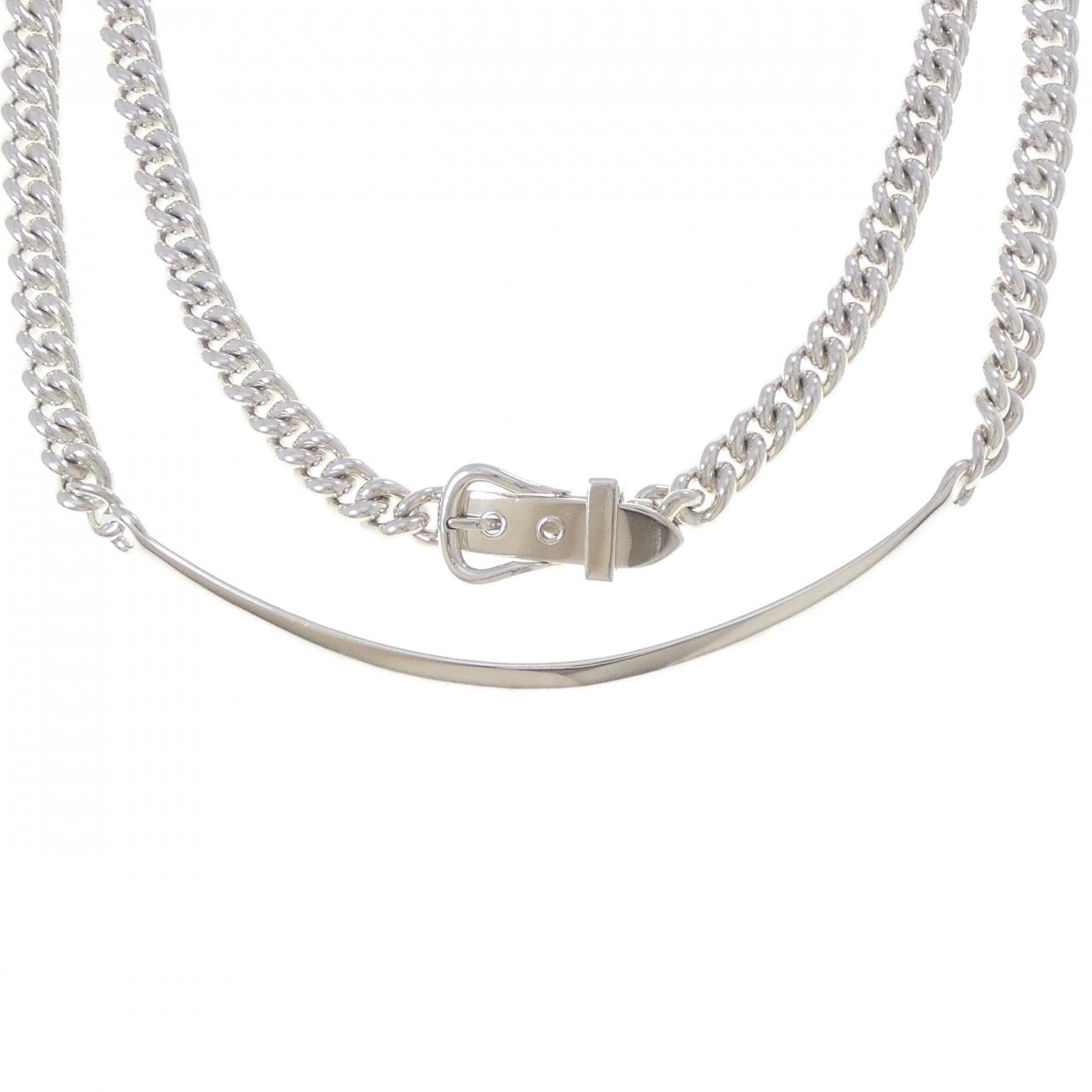 Hermes Boucle Sellier Inflexible Necklace "Silver"