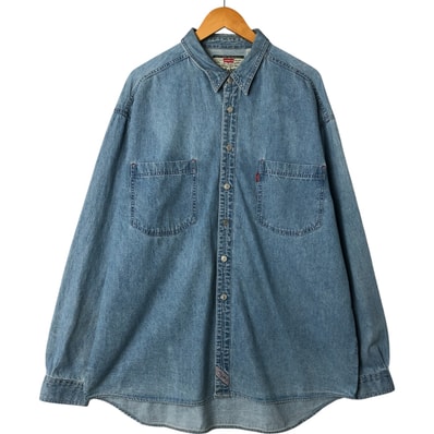古着 90年代 リーバイス Levi's 長袖 デニムシャツ メンズXL相当 ヴィンテージ/eaa552903
