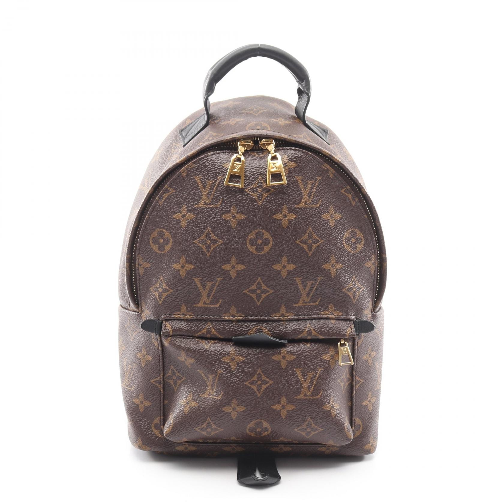 ルイ・ヴィトン LOUIS VUITTON パームスプリングスPM リュックサック バックパック バッグ PVCコーティングキャンバス レザー モノグラム レディース ブラウン系 / ブラック系 M41560 【中古】