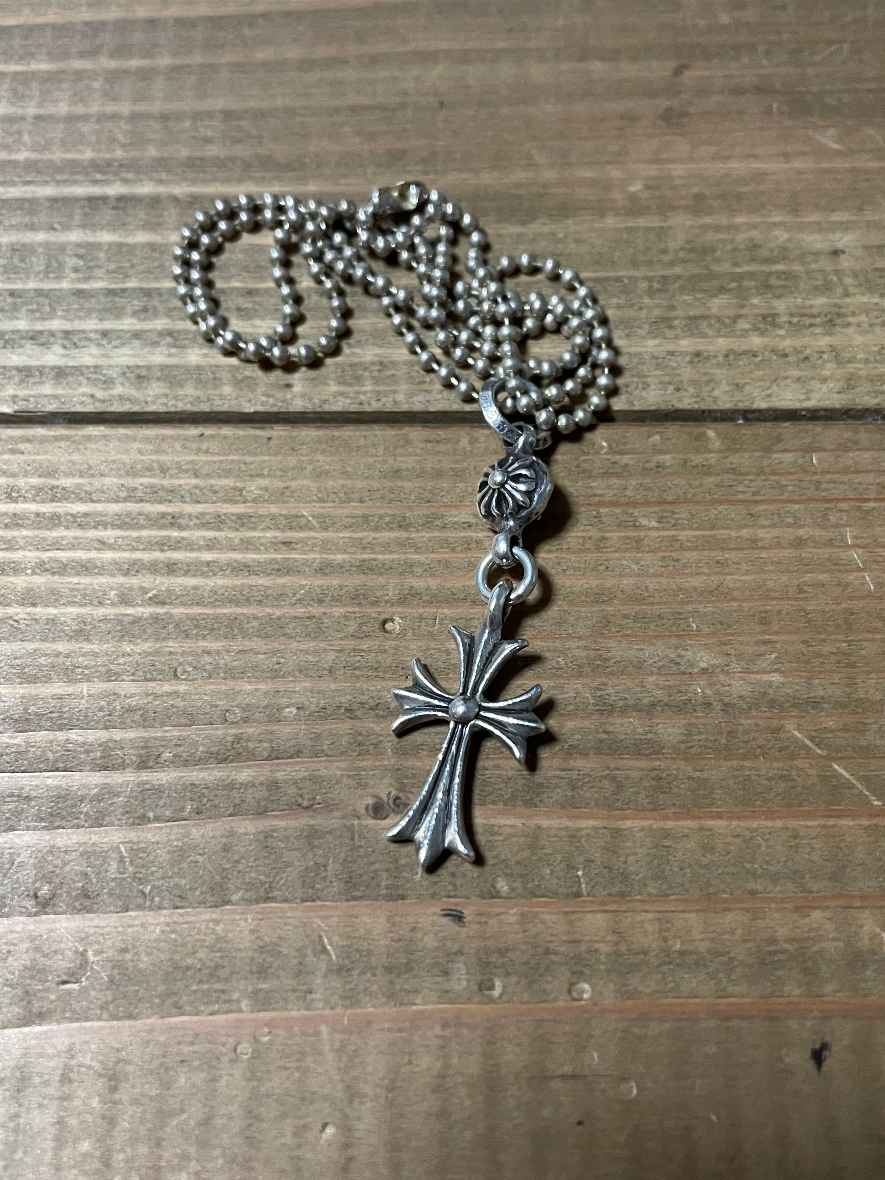 Chrome Hearts 1 Ball Tiny CH Cross Charm "Silver"