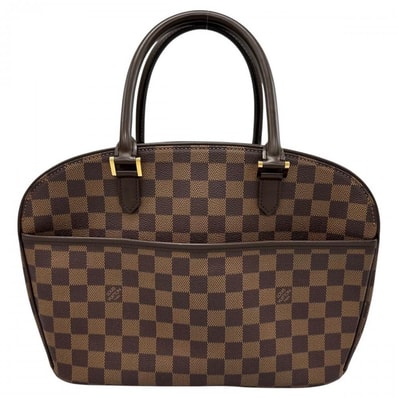 LOUIS VUITTON ルイヴィトン ハンドバッグ サリア・オリゾンタル ダブルファスナー N51282 ダミエキャンバス ブラウン 茶 ゴールド金具 レディース【中古品】
