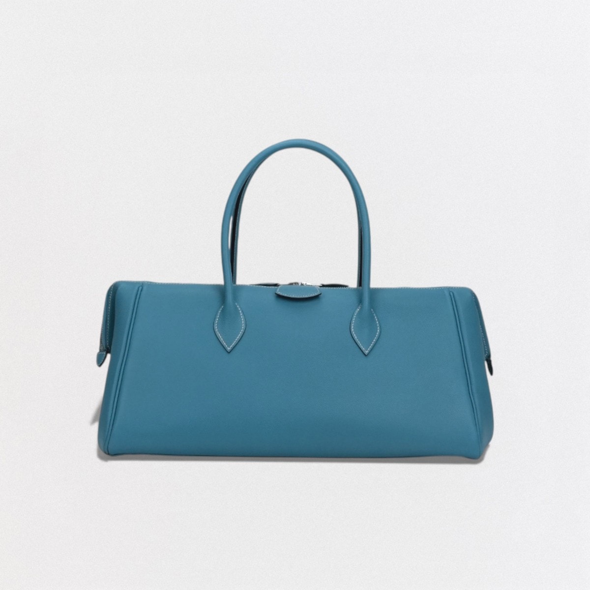 エルメス HERMES パリボンベイ40 パリボンベイ 40 バッグ ボストンバッグ エプソン ブルージーン Bluejean ブルー Blue 青 シルバー金具 ハンドバッグ ヴォーエプソン