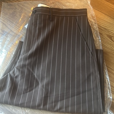 Supreme Pinstripe Wool Trouser Short "Brown"