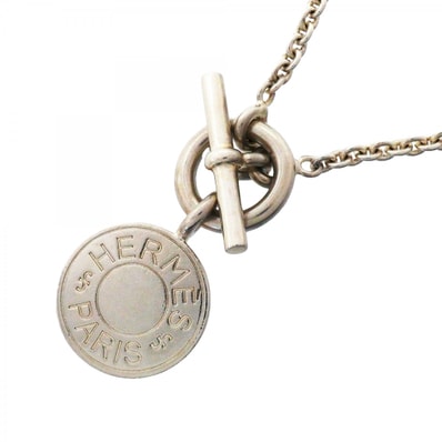 【6jfb0415】エルメス ネックレス セリエ アミュレット シルバー925【中古】レディース