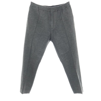 【中古】ジルサンダー JIL SANDER ウール ジャージー イージー カジュアルスラックスパンツ グレー【サイズL】【メンズ】