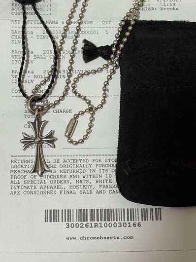 Chrome Hearts Tiny CH Cross Charm "Silver"