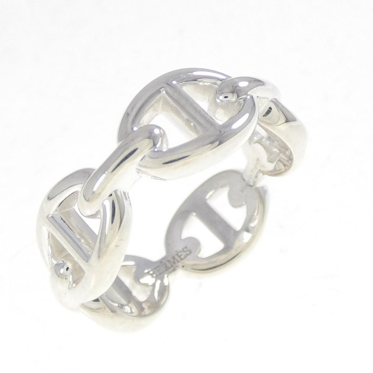 Hermes Chaine D'ancre Enchainee Ring PM "Silver"