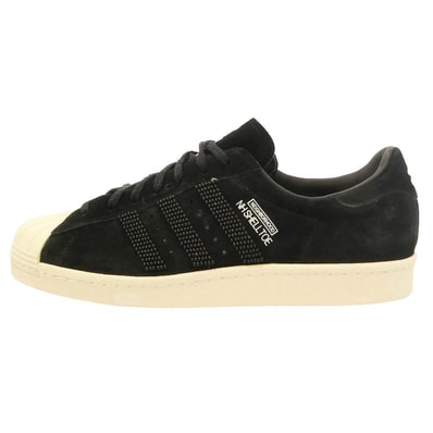 NEIGHBORHOOD ネイバーフッド adidas アディダス 14AW M25785 × adidas アディダス NH SHELLTOE シェルトゥ ローカット スニーカー ブラック系 オフホワイト系 27.5cm【極上美品】【中古】
