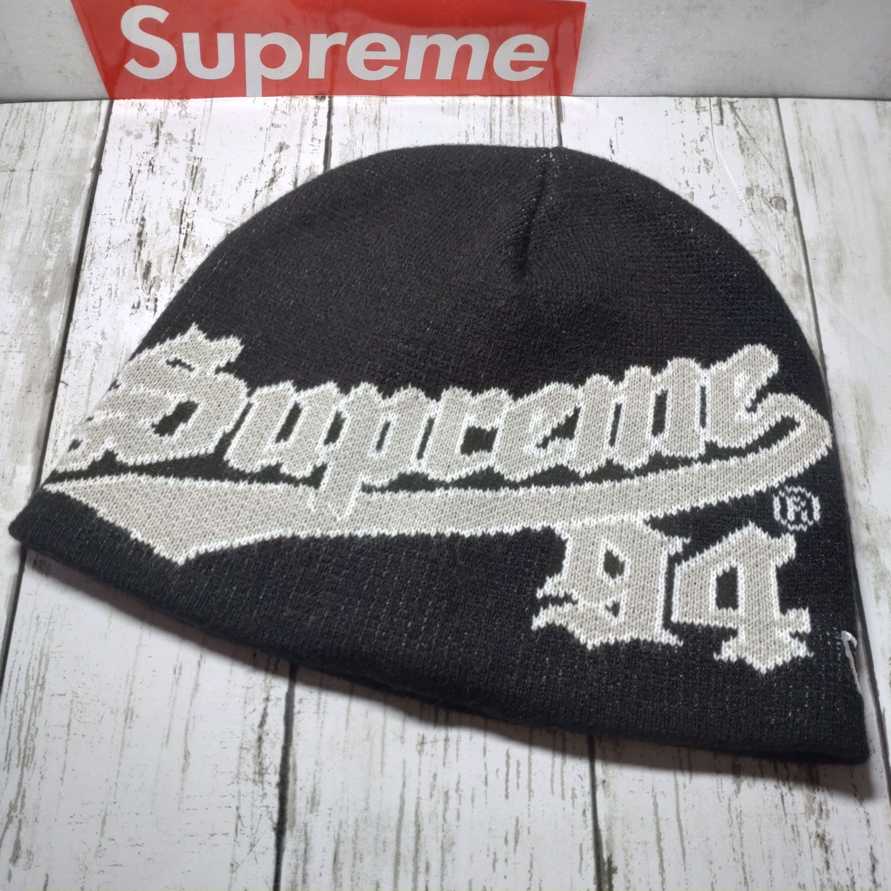 Supreme New Era Script Beanie "Black"