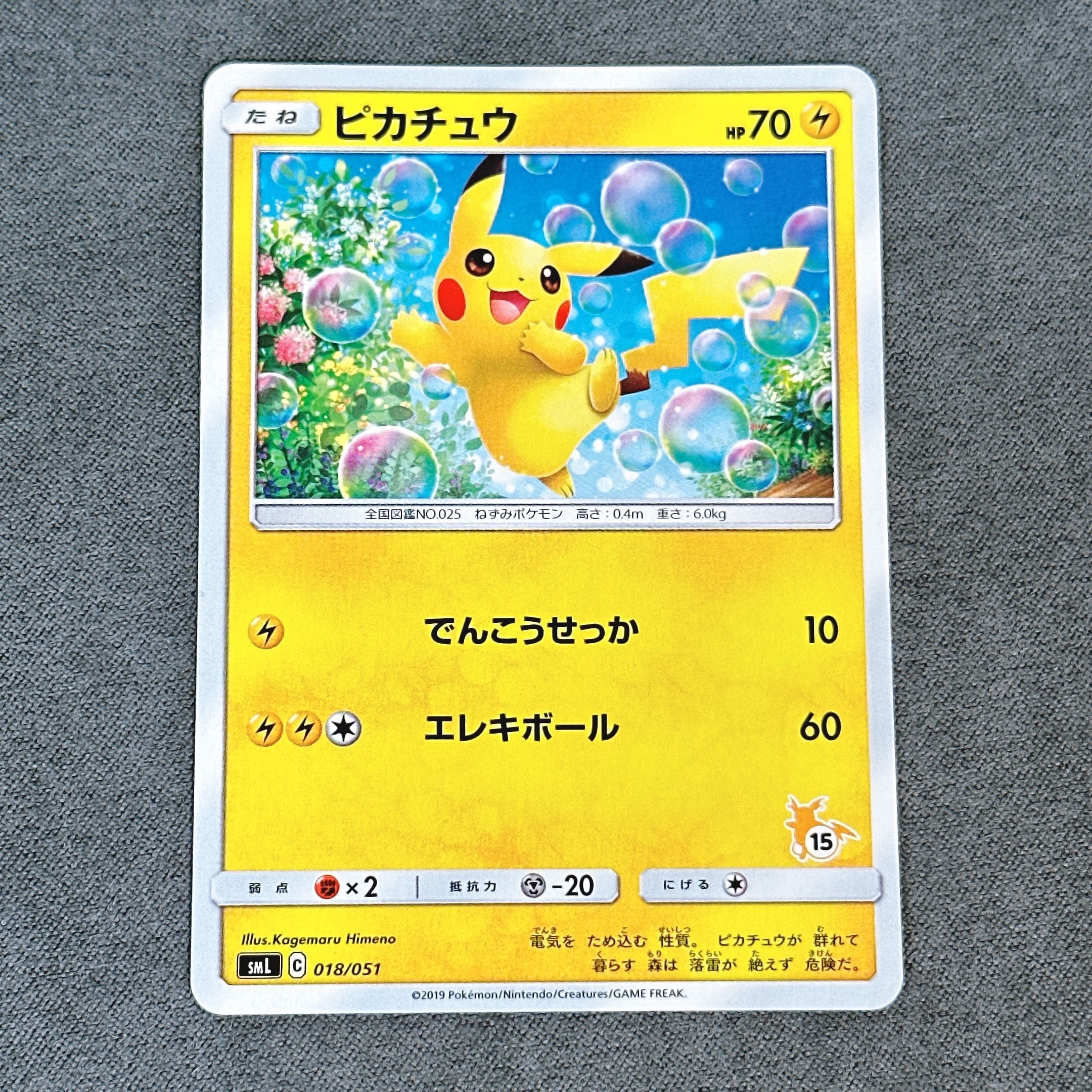 PSA10】ピカチュウ (15)[SML 018/051](サン&ムーン「ファミリー