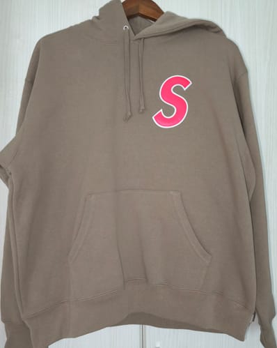 Supreme S Logo Hooded Sweatshirt "Dusty Brown"