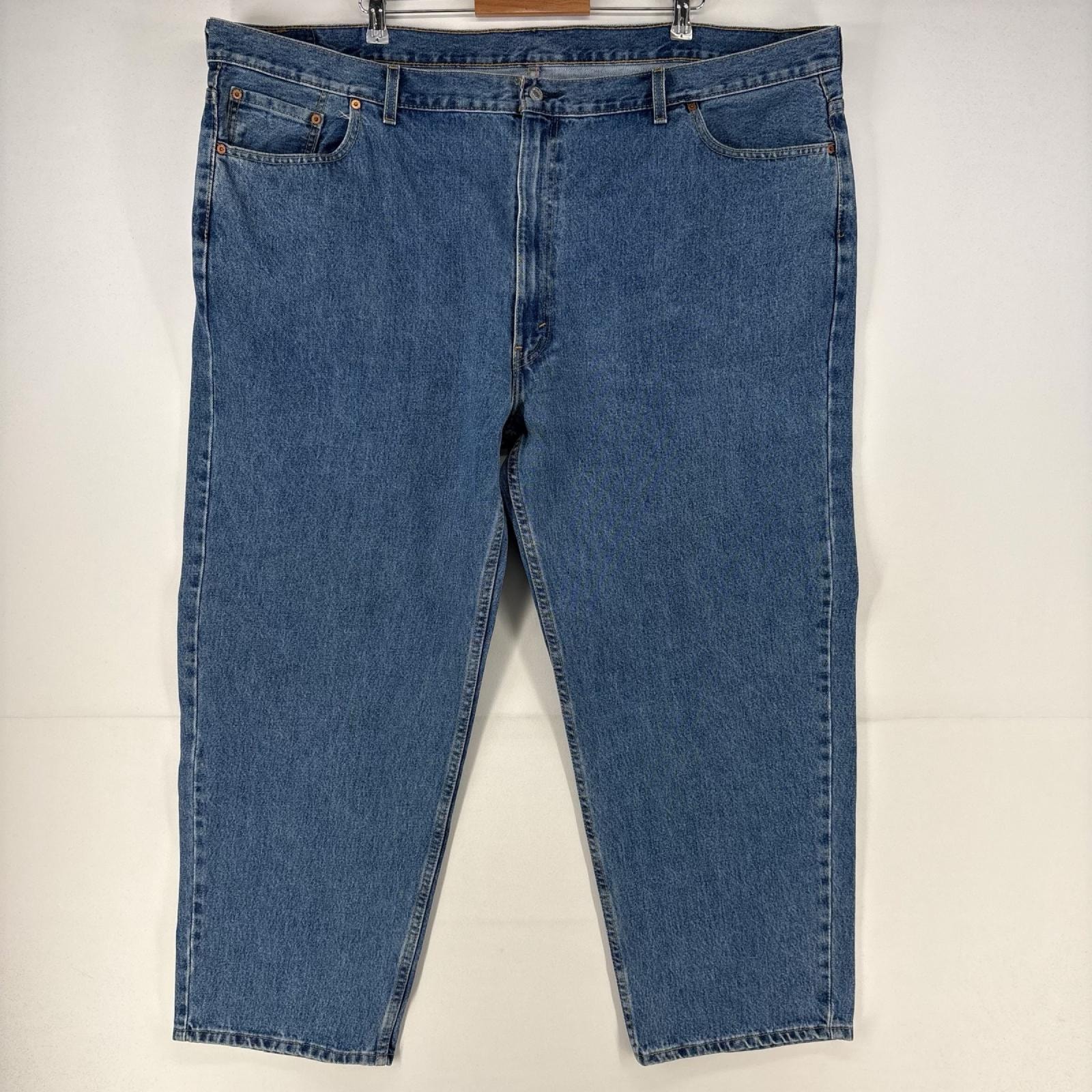 古着 リーバイス Levi's デニム パンツ 5ポケット 550 テーパード ジップ 大きいサイズ w52 L30  ブルー メンズ