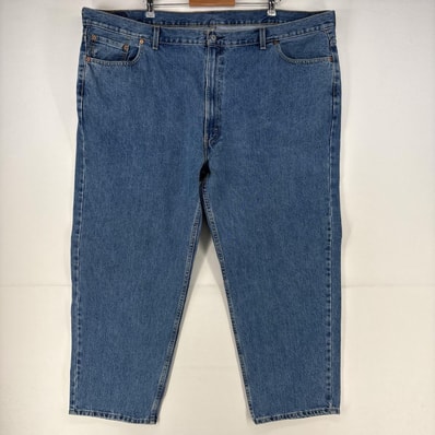 古着 リーバイス Levi's デニム パンツ 5ポケット 550 テーパード ジップ 大きいサイズ w52 L30 ブルー メンズ