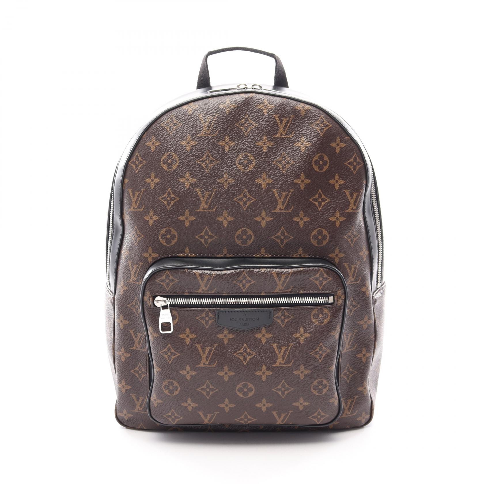 ルイ・ヴィトン LOUIS VUITTON ジョッシュ リュックサック バックパック バッグ PVCコーティングキャンバス レザー モノグラム・マカサー メンズ ブラウン系 / ブラック系 M41530 【中古】