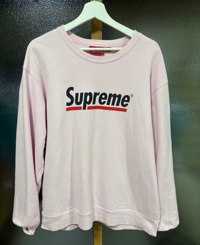 Supreme Underline Crewneck "Pink"