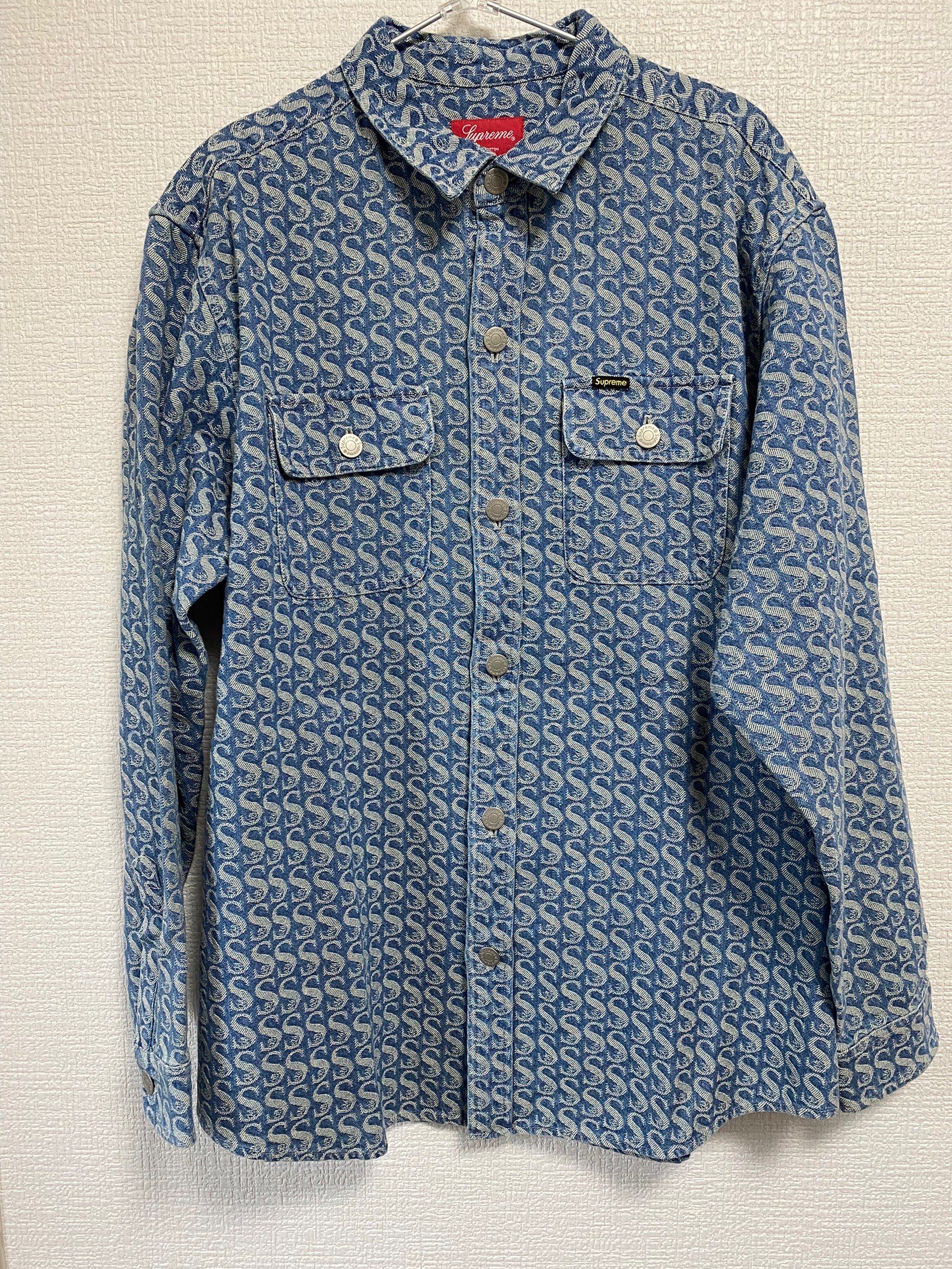 Supreme Monogram Denim Shirt "Blue"