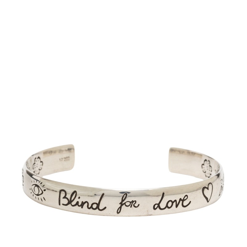 グッチ Blind for love バングル サイズ17 SV925 シルバー レディース GUCCI 【中古】