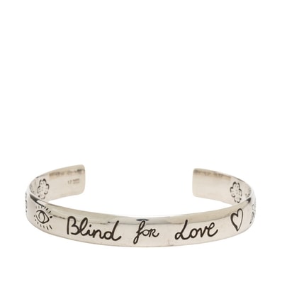 グッチ Blind for love バングル サイズ17 SV925 シルバー レディース GUCCI 【中古】