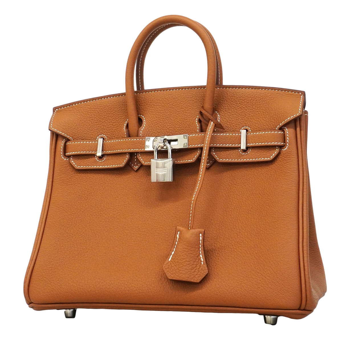 ★SALE【6hb1214-e】エルメス ハンドバッグ バーキン25 トゴ ゴールド シルバー金具 G刻印【中古】レディース