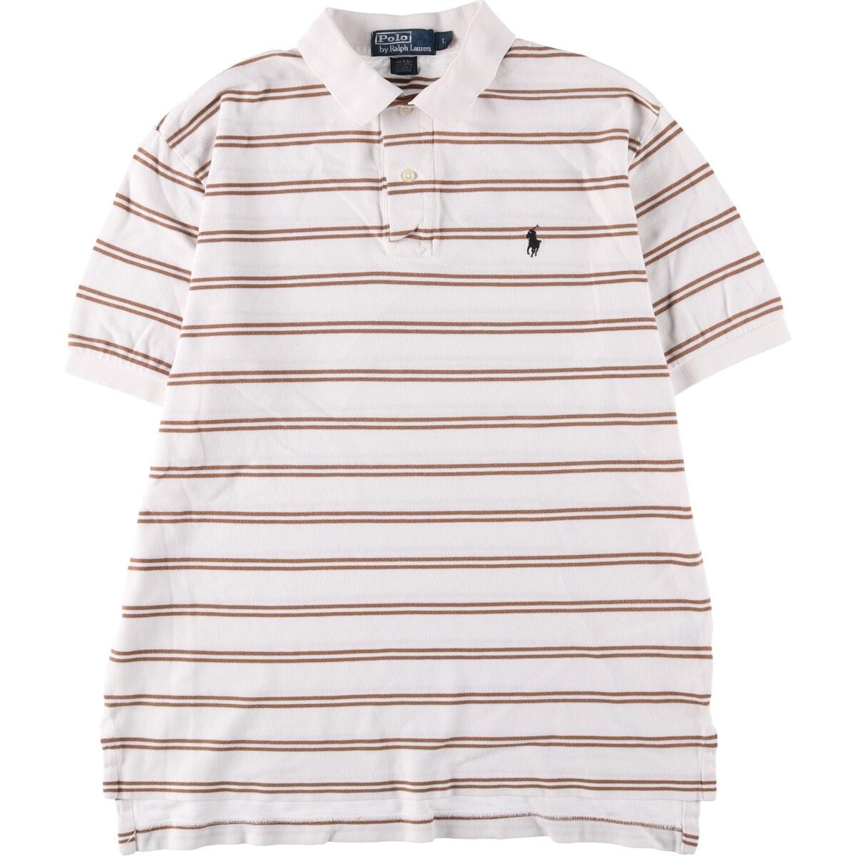 古着 ラルフローレン Ralph Lauren POLO by Ralph Lauren 半袖 ボーダー ポロシャツ メンズL相当/eaa562277