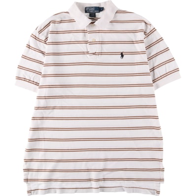 古着 ラルフローレン Ralph Lauren POLO by Ralph Lauren 半袖 ボーダー ポロシャツ メンズL相当/eaa562277