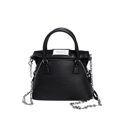 Maison Margiela メゾンマルジェラ 5AC マイクロ 2WAY ハンドバッグ S56WG0081P4455T8013 ブラック レディース ショルダーバッグ