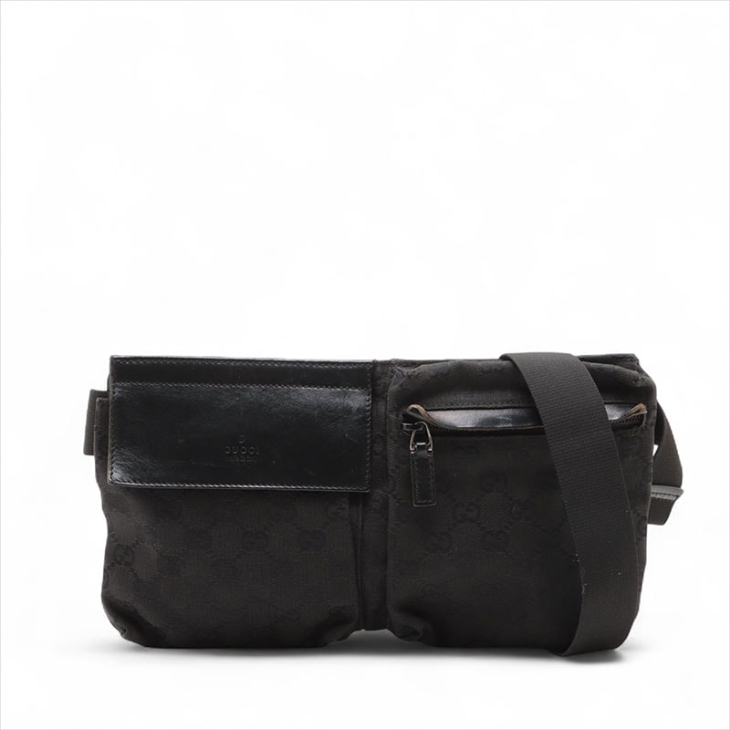 グッチ GUCCI GGキャンバス ベルト ウエストバッグ【中古】