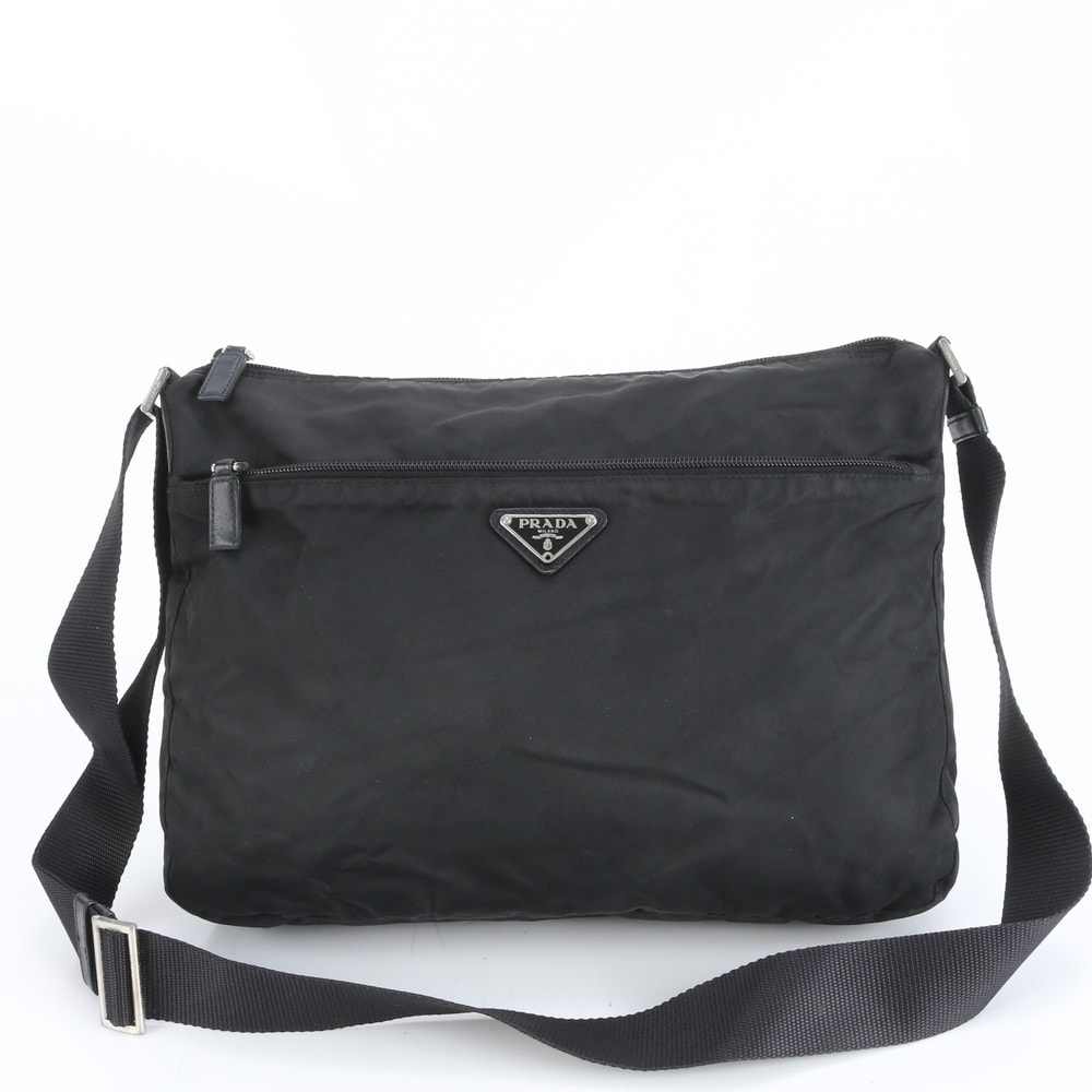 ■美品 プラダ テスート ナイロントライアングルロゴショルダーバッグ