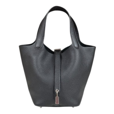 エルメス ピコタンロックPM ハンドバッグ トゴ ブラック レディース HERMES 中古