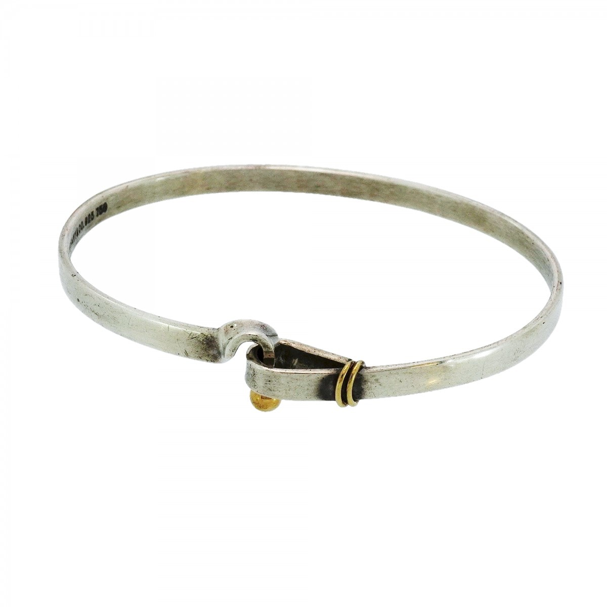 【6jdb0455-k】ティファニー バングル ラブノット K18YG イエローゴールド シルバー925【中古】レディース