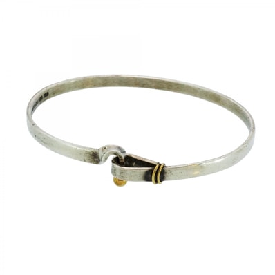 【6jdb0455-k】ティファニー バングル ラブノット K18YG イエローゴールド シルバー925【中古】レディース