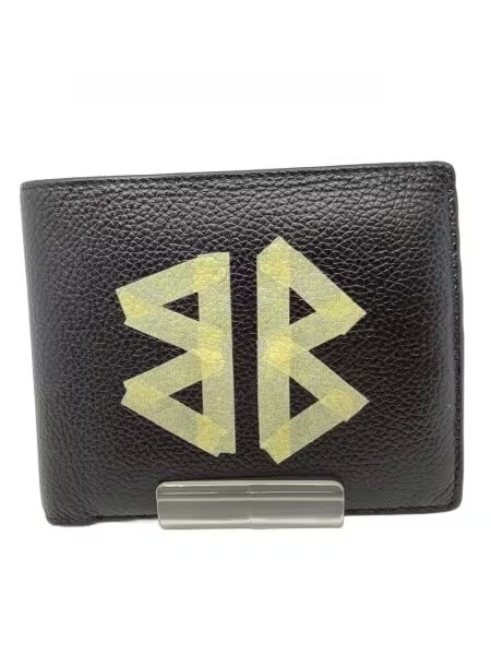 BALENCIAGA Cash Square Folded Coin Wallet "Black"