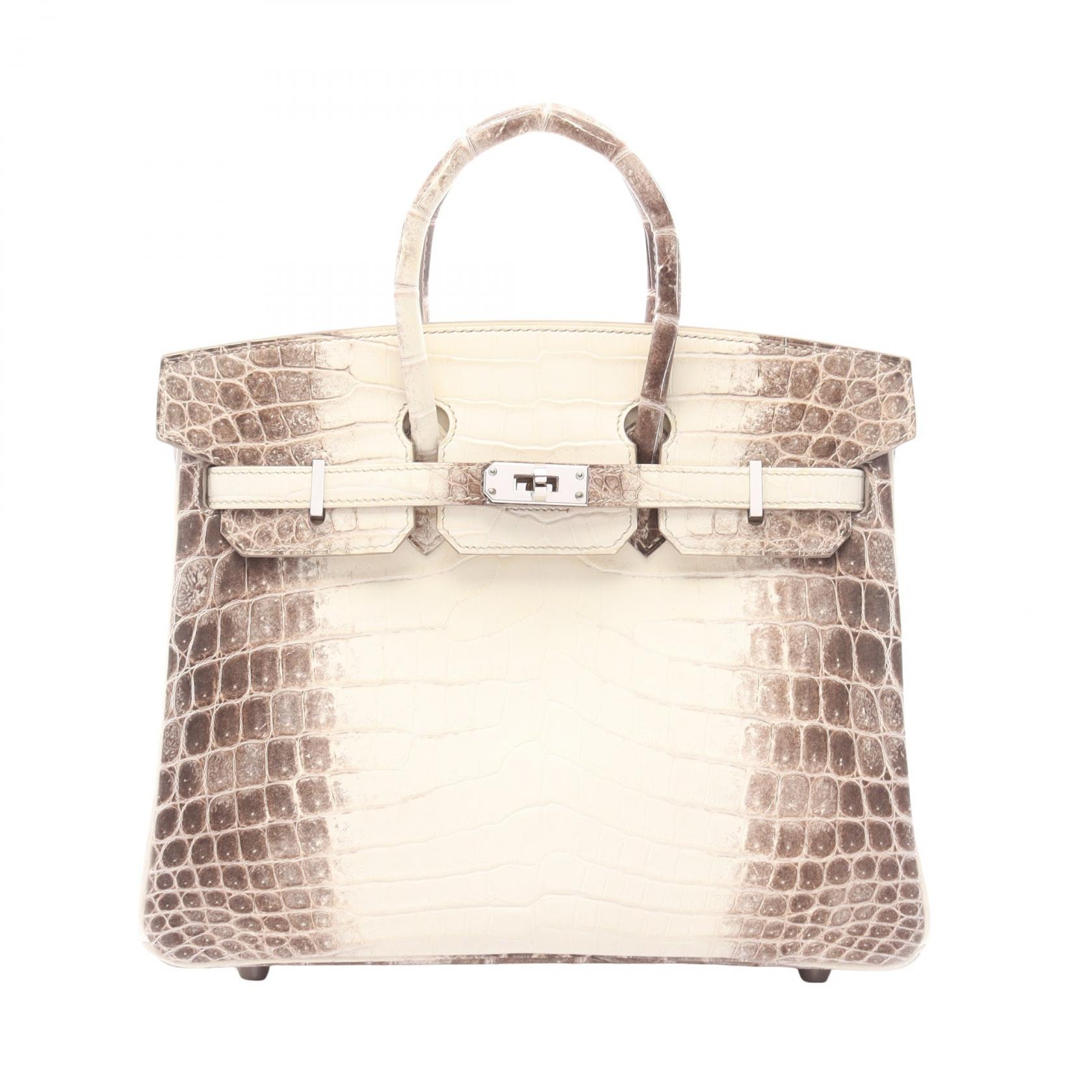 エルメス HERMES バーキン25 ヒマラヤ ハンドバッグ バッグ エキゾチックレザー ニロティカスマット ニロティカスマット ホワイト C刻印(2018年製造) レディース ホワイト系 【中古】