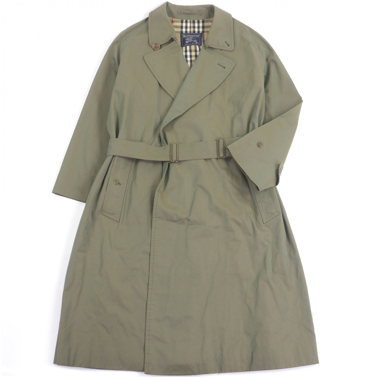 良品 バーバリー トレンチコート 玉虫色 メンズ