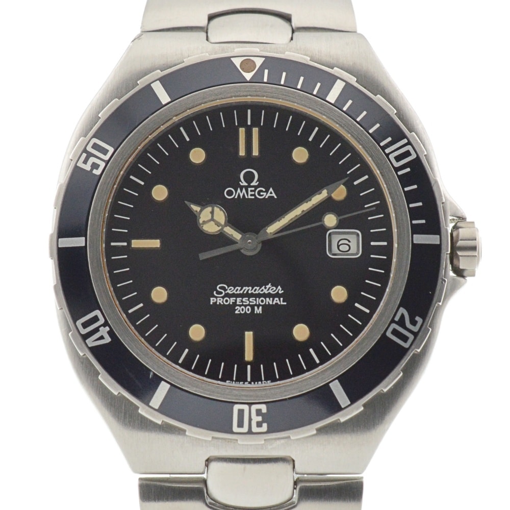 値下 オメガ OMEGA 2810.50 シーマスタープロフェッショナル 200m ラージサイズ 39mm デイト クォーツ メンズ 良品 □#137369